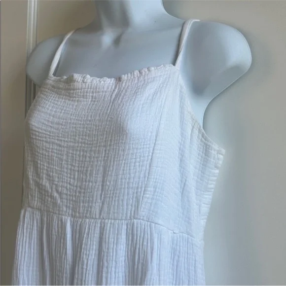 Knox Rose White Tiered Maxi Sundress with Spaghetti Straps - Picture 2 of 7